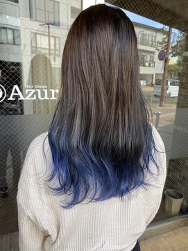 ヘアーデザイン アズール(Hair Design Azur) 【Azur】 グラデ・royalblue