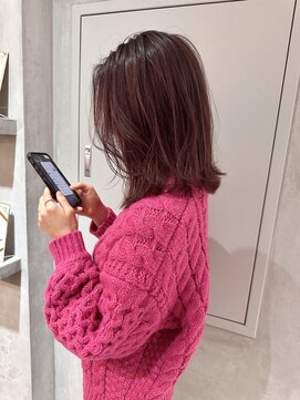 ヨーク(YOKE) YOKE 大人ボブ切りっぱなしボブ結べるボブピンクラベンダー