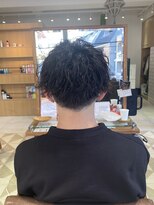 リボーン ビューティー リゾート 松戸店(re-born Beauty Resort) アッシュブラックカルマパーマウルフベリーショート