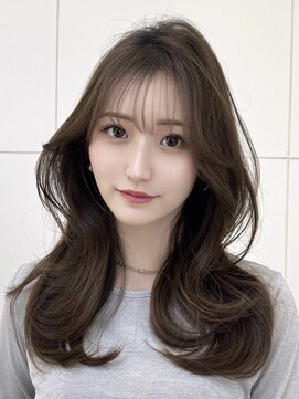 ノイズオオサカ 梅田店(NOISM OSAKA) 小顔外ハネミディアムアッシュ20代30代40代くびれミディ韓国ヘア