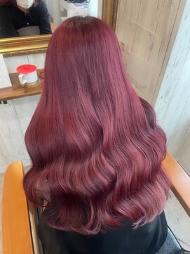 ルピナス(Lupine.) 【Ami】チェリーピンク×韓国風巻き