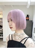 ペールピンクホワイトピンクハイトーンボブケアブリーチミニボブ