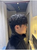 ツイストスパイラルパーマ無造作緩め縦落ちツイスパ新宿パーマ