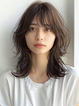 レヴ 草加店(LEV.) イメチェン 外ハネ ボブ 美髪 ワイドバング ブルーブラック