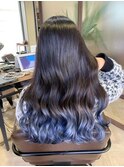 ダメージレス美髪グラデーション×ブルーシルバー