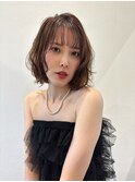 巻き髪×ボブ