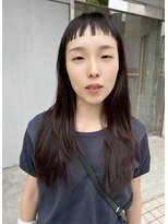 イン(in.)&nbsp;黒髪ロング/オン眉/ザクザクバング
