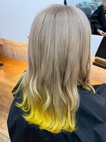 リカロヘアー(Ricaro hair)&nbsp;イエローカラー/裾カラー/デザインカラー/韓国ヘア