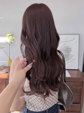 ヘアー アイス 御器所本店(HAIR ICI) ブリーチなしワインレッドボルドーカシス秋カラー冬カラー