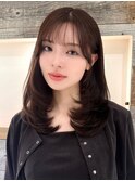 透明感 チョコレートブラウン ワンカールレイヤー【肥田亜沙美】