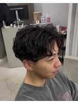 山野愛子美容室 銀座店&nbsp;スパイラルパーマ　マッシュ/刈り上げ/無造作/黒髪