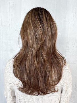 マトカ 表参道(matka) レイヤーロング白髪ハイライトオリーブベージュ40代