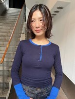 トリッカ シブヤ(TRICCA SHIBUYA)&nbsp;ミディアム/チョコレートカラー/くびれヘア/上品
