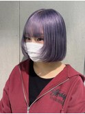 【暖音】ラベンダーカラーで可愛いボブハイトーン