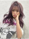 ラベンダーピンク/ブリーチ/レイヤー/くすみベージュ/柏美容室
