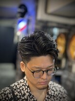 プラウド(PROUD)&nbsp;ビジネスメンズショートリクルート七三かき上げヘアツーブロック