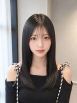 ウィーニード 栄(WENEED)&nbsp;韓国艶ブラック×シースルーバングロング
