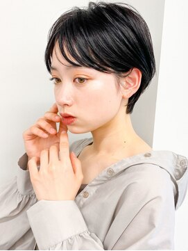 オルクドゥ(Orque deux) 夏の艶髪♪黒髪ショートカット×耳かけ似合わせカットで上品艶髪