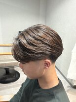 Men's salon Swell 成田店 Men'sパーマ/Men'sカット/眉毛【メンズサロン スウェル】&nbsp;ブラウンカラー×マッシュセンターパート [#成田 #MEN'S]