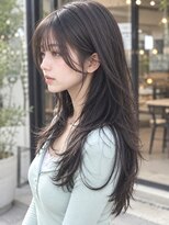 セン バイ エント(sen by emt)&nbsp;ハッシュレイヤー/黒髪/前髪あり/顔周りカット/20代
