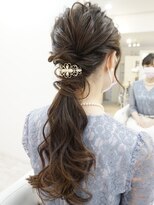 ヘアアンドメイクジップ恵比寿 (Hair＆Make ZIP)&nbsp;お呼ばれ　ローポニーテール　ヘアセット