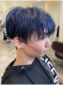 MEN'S HAIR 韓国×マッシュ×ネイビーブルー