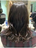 コテ巻き風セミロングウルフ