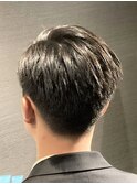 ビジネスカジュアル ツーブロックショート 七三分けオールバック