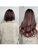 ローズレッド×ベージュ#シールエクステ#ナチュラルピンク#池袋