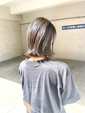 ヘアーアンドアトリエ マール(Hair&Atelier Marl) 【Marl】オリーブベージュカラー×切りっぱなしボブ