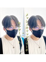 レジット メンズ ヘアサロン(LEGIT MEN's HAIR SALON)&nbsp;メッシュキャップブリーチ×センターパート