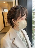 ショートボブパーマ20代30代40代イヤリングカラー大人可愛い