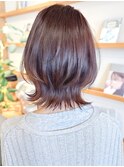 大人可愛い20代30代40代小顔ウルフレイヤーボブ切りっぱなしボブ
