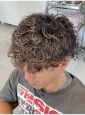 メンズ波巻きパーマサーフカール