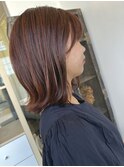 オレンジピンク×外ハネボブ