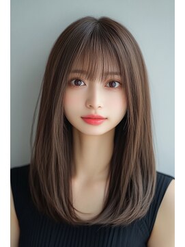 カグヤ(Kaguya) 艶髪ロング×くすみベージュ