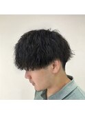 ツイストスパイラルパーマツーブロックメンズマッシュメンズヘア