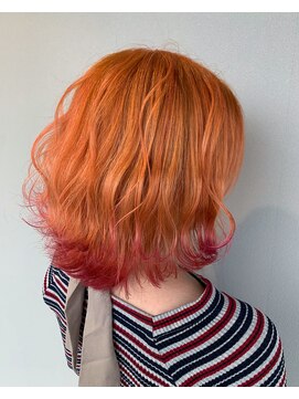 ロズクリア(Roz clear) オレンジ×レッド裾カラー