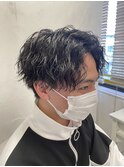 メンズパーマ/メンズカット/センターパート/ツイストパーマ