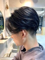 クー 戸越銀座(QOO) ウルフアッシュブラックカルマパーマ校則カット韓国アイドル