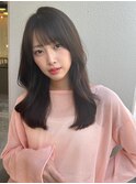 ショコラブラウン　ブラウンカラー　顔まわりカット