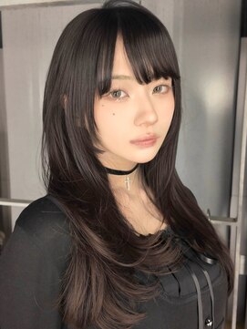 ノイカーム(noi Calm) 顔周りレイヤーカットくびれヘアミルクティーベージュカラー