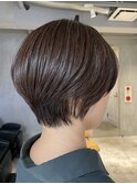 大人美人ショートボブくびれショートショコラブラウンカラー