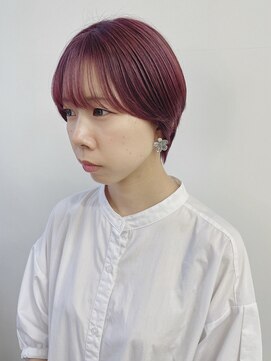 テルヴェ(Terve) ピンクベージュショートヘアこなれショートショートボブ暖色ボブ