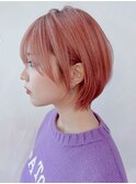 ブリーチショート前髪カットおくれ毛_ba433241