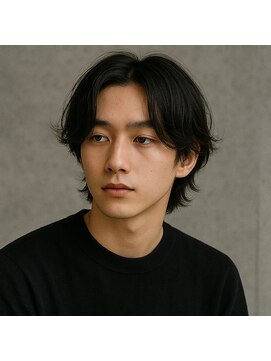 スープレックス ヘアーデザイン(SOUPREX HAIR DESIGN) 大人メンズセンターパート　ミディアムレイヤー　20代 30代 40代