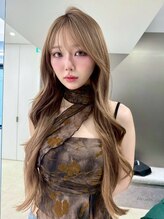 サンドレオ 新宿店(sand Leo) ミディアムレイヤーカット/マロンベージュ/顔周り/前髪/新宿