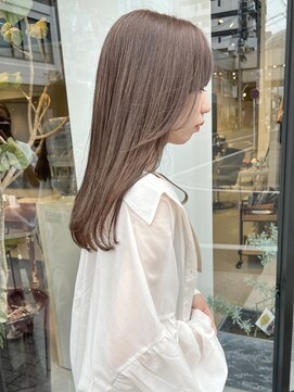 ヘアー アイス ルーチェ(HAIR ICI LUCE) ブリーチなしダブルカラーで作るベージュ/落合