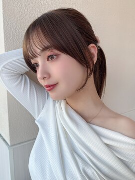 アフロート ディル(AFLOAT D'L) ダークブラウンカラー顔周り似合わせカット