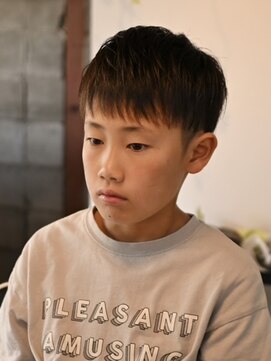 リム メンズヘア(LIM men's hair) 束感男の子ラウンドマッシュ【キッズカット/メンズ/倉敷/中島】
